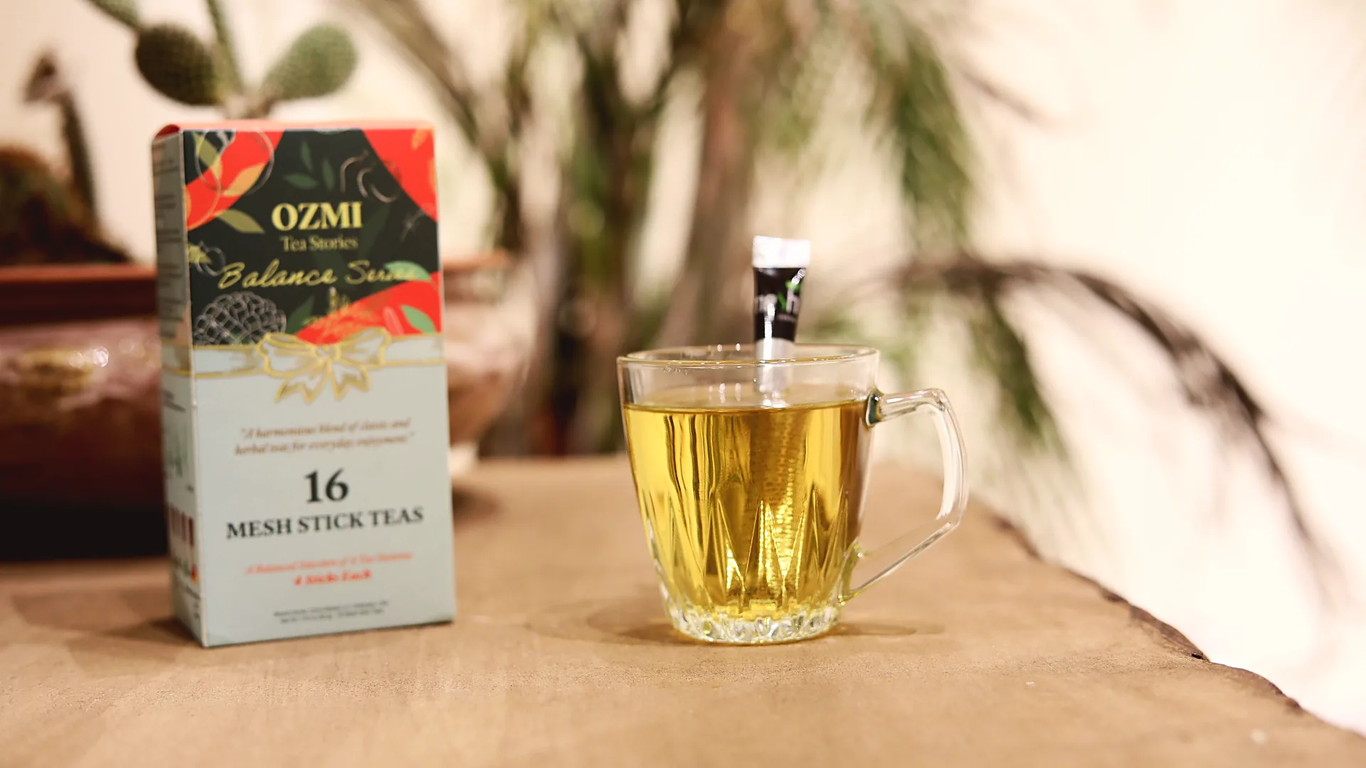 OZMI Balance Series tea box as an office gift on a desk